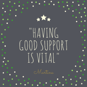 Having good support is vital - Martina